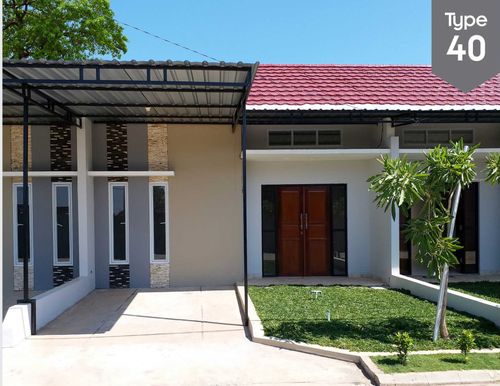 foto tampak rumah tipe 40 perumahan Desa Hijau