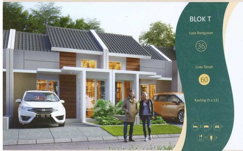 foto tampak rumah tipe 36 Blok T perumahan OMA GREEN LAND