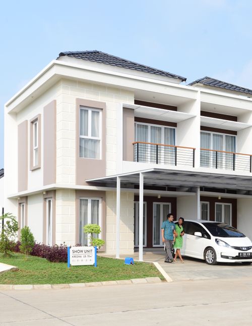 foto tampak rumah tipe Kresna T1 Hook 70/126 (April) perumahan DARMAWANGSA RESIDENCE