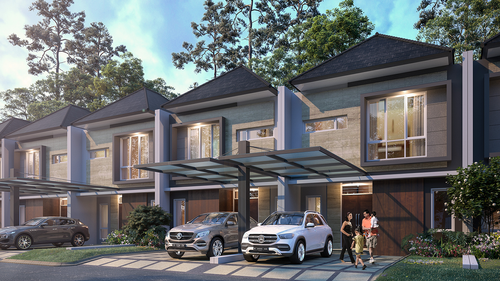 foto tampak rumah tipe SHERMAN - T88 perumahan GRAND DUTA CITY, BEKASI