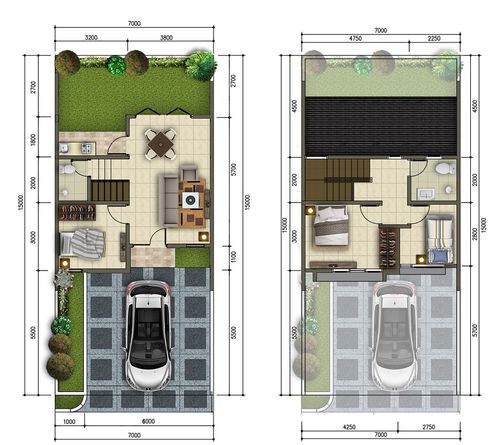 foto denah rumah tipe SHERMAN - T88 perumahan GRAND DUTA CITY, BEKASI