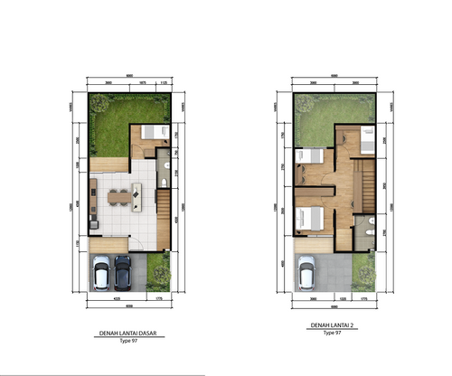 foto denah rumah tipe MADISON DELUXE - T97 perumahan GRAND DUTA CITY, BEKASI