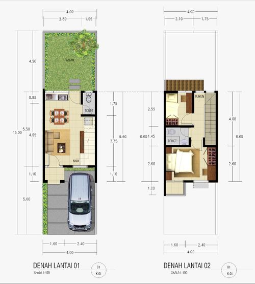 foto denah rumah tipe AX60 perumahan Duta Indah Residence