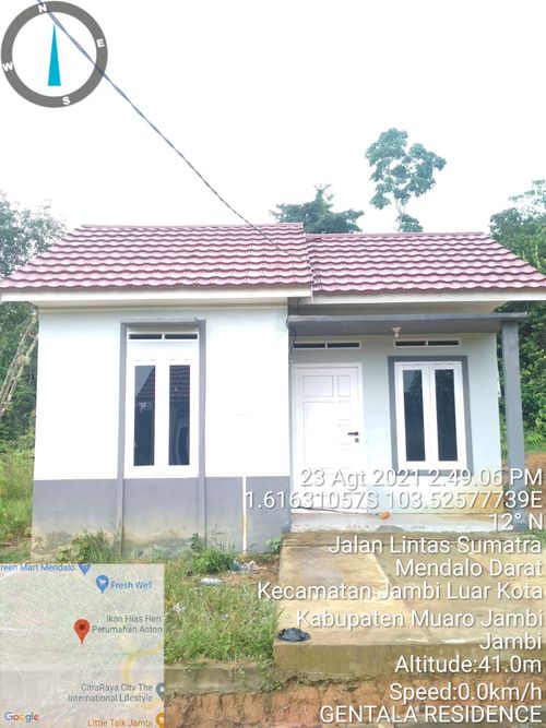 foto tampak rumah tipe 36/102 perumahan Gentala Residence