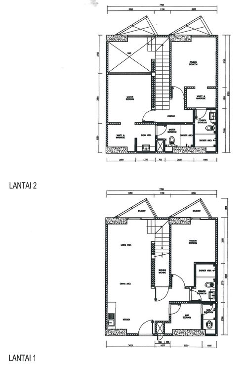 foto denah rumah tipe 3 BEDROOM LOFT A perumahan PADDINGTON HEIGHTS