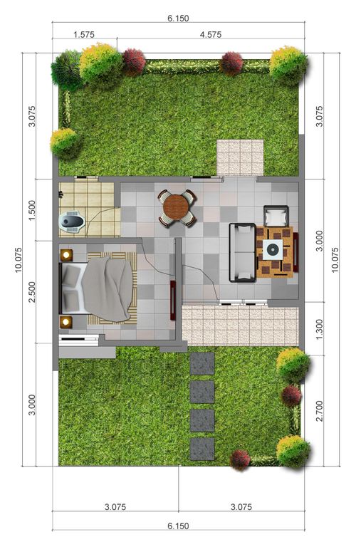 foto denah rumah tipe Grand Kerinci T22 perumahan PURI CENDANA