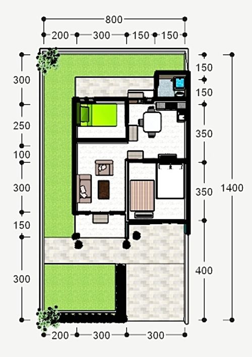 foto denah rumah tipe 36/108 perumahan NR RESIDENCE IV