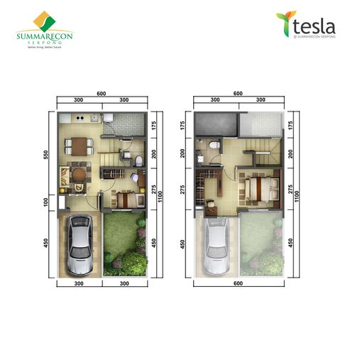 foto denah rumah tipe L6 STD perumahan Cluster: Tesla