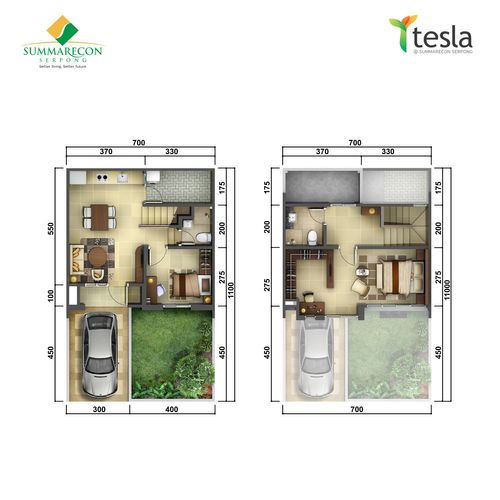 foto denah rumah tipe L7 HOOK perumahan Cluster: Tesla