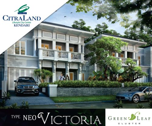 foto tampak rumah tipe NEO VICTORIA perumahan CitraLand Kendari