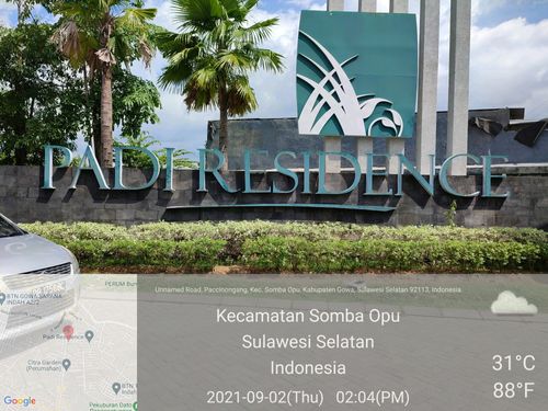 foto gerbang perumahan Padi Residence