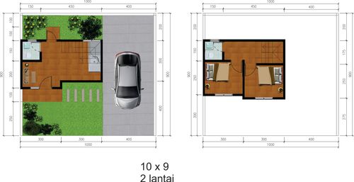 foto denah rumah tipe Ansan + perumahan Casa Regency Cangkringsari