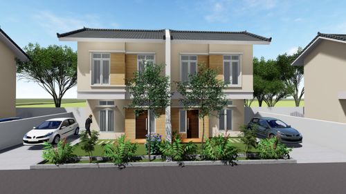 foto tampak rumah tipe Ansan perumahan Casa Regency Cangkringsari