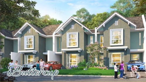 foto tampak rumah tipe BUTTERCUP perumahan CLUSTER BAHANA, SUVARNA SUTERA