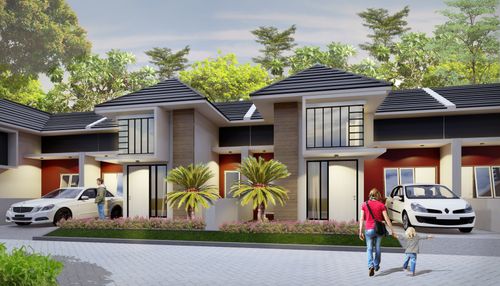 foto tampak rumah tipe 52/100 perumahan BUMI PAPAN SELARAS