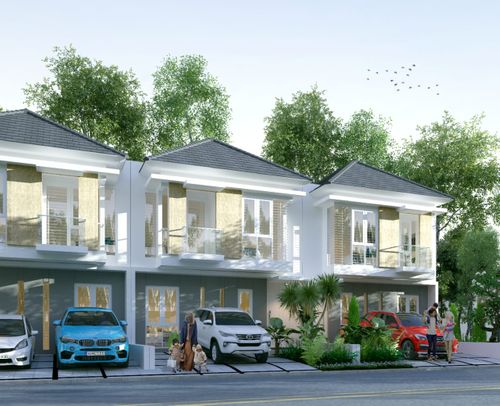 foto tampak rumah tipe 58/73.5 perumahan BUMI PAPAN SELARAS