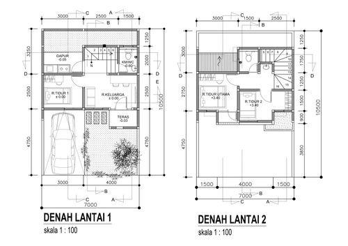 foto denah rumah tipe 58/73.5 perumahan BUMI PAPAN SELARAS