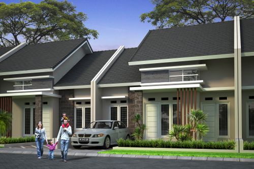 foto tampak rumah tipe 60/128 perumahan BUMI PAPAN SELARAS