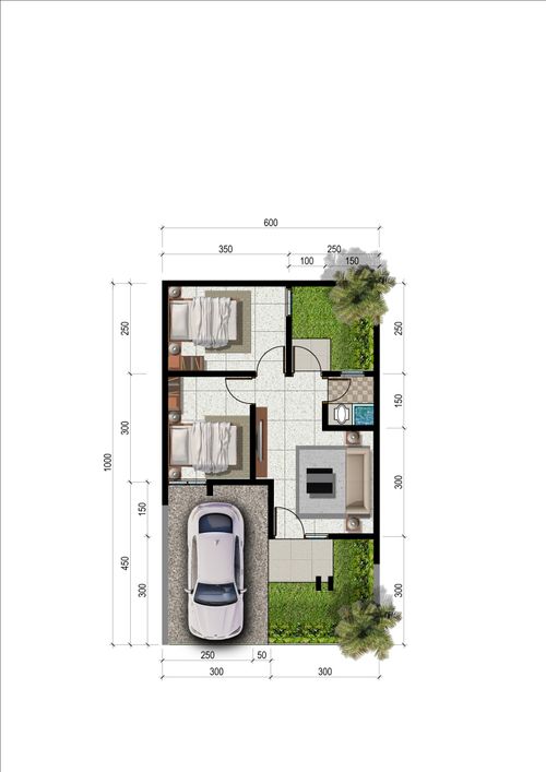 foto denah rumah tipe Alamanda I perumahan KHAYANGAN RESIDENCE