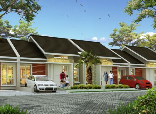 foto tampak rumah tipe Kelud perumahan Taman Dhika Sidoarjo Kota