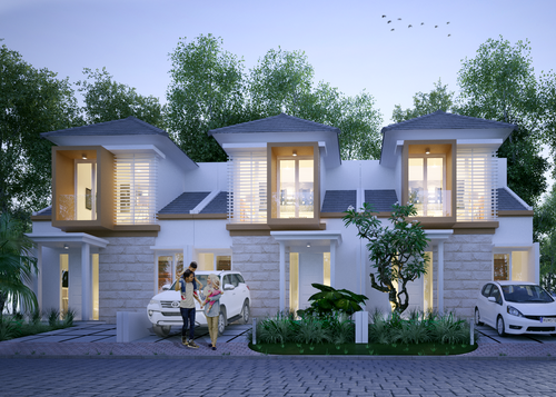 foto tampak rumah tipe 52/90 perumahan BUMI PAPAN SELARAS
