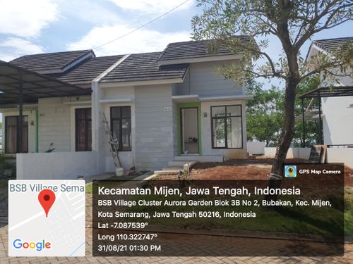 foto tampak rumah tipe Aster perumahan BSB Village Aurora Garden