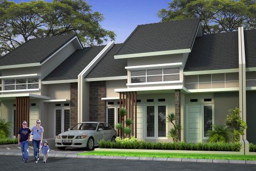 foto tampak rumah tipe 80/135 perumahan BUMI PAPAN SELARAS