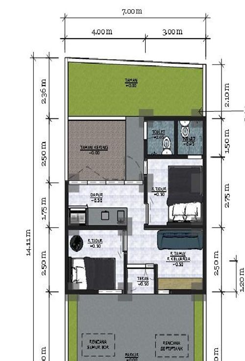 foto denah rumah tipe 36 perumahan Indah Sejahtera Golf Residence