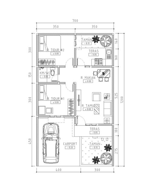 foto denah rumah tipe VIOLECIA perumahan CASA GREEN RESIDENCE