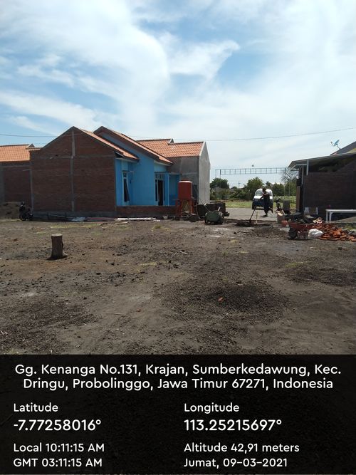 foto posisi tengah perumahan Permata Kedung Dalem Asri