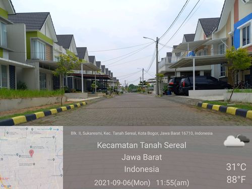 foto posisi tengah perumahan Bukit Cimanggu City