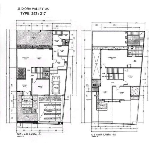 foto denah rumah tipe Ixora Valley 35 perumahan The Araya