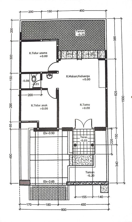 foto denah rumah tipe Brassia Hill 62 perumahan The Araya