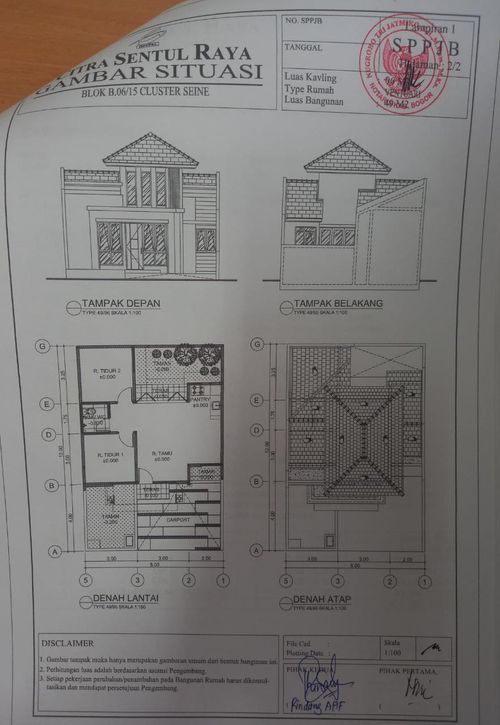 foto denah rumah tipe VENTUARI perumahan PERUMAHAN CITRA SENTUL RAYA