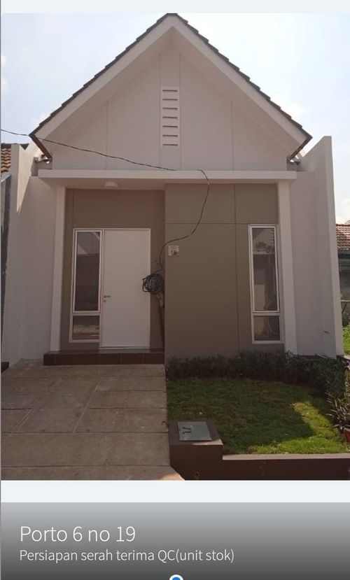 foto tampak rumah tipe NAPOLI@6 JL. PORTO 6 NO. 19 perumahan CLUSTER NAPOLI @6 VILLAGE