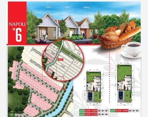 foto denah rumah tipe NAPOLI@6 JL. PORTO 6 NO. 19 perumahan CLUSTER NAPOLI @6 VILLAGE