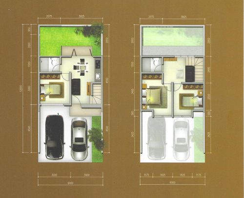 foto denah rumah tipe NEW BLOSSOM perumahan GRAHA RAYA FORTUNE TERRACE