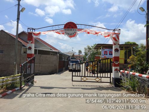 foto gerbang perumahan Graha Citra Mas Tanjungsari