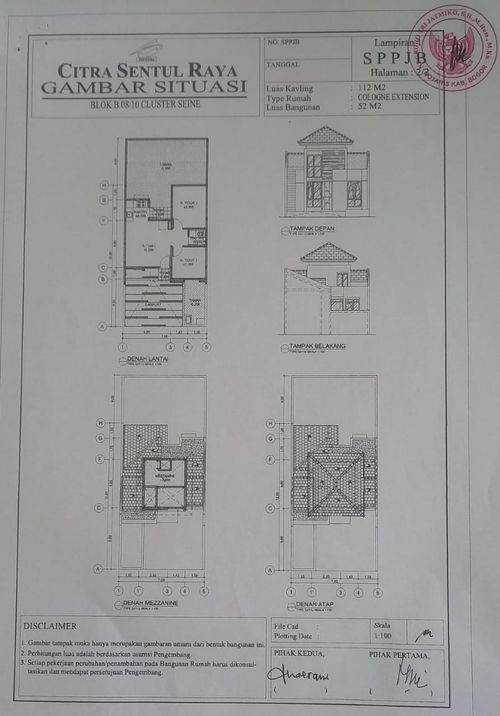 foto denah rumah tipe COLOGNE STD - EXTENSION perumahan PERUMAHAN CITRA SENTUL RAYA