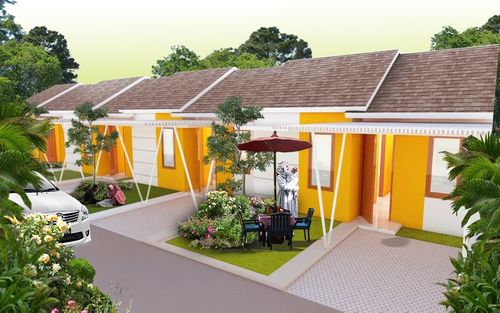 foto tampak rumah tipe Bougenville perumahan Serpong Green Paradise
