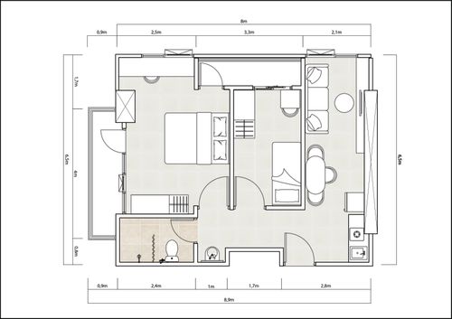 foto denah rumah tipe 2 BR (BB) perumahan Royal Sentul Park