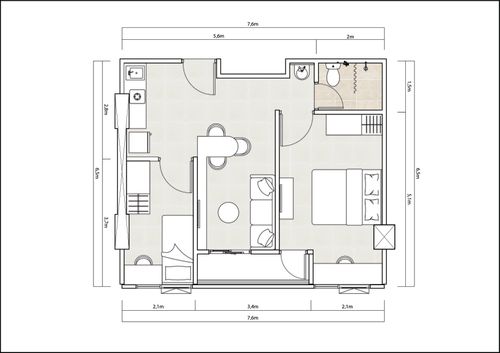 foto denah rumah tipe 2 BR (CC) perumahan Royal Sentul Park