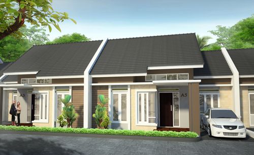 foto tampak rumah tipe 65 perumahan Grand Permata Village