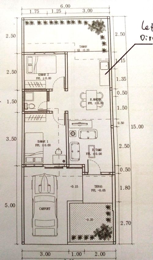 foto denah rumah tipe 45 perumahan Bukit Royal Kencana 2