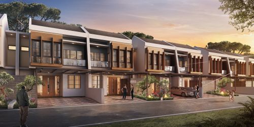 foto tampak rumah tipe LOTUS perumahan Metland Tambun