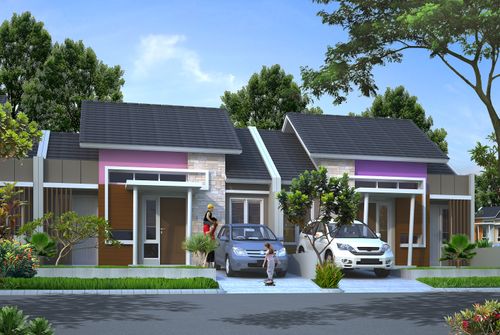 foto tampak rumah tipe 62/120 perumahan Harvest City