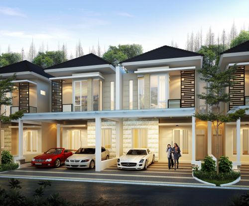 foto tampak rumah tipe Camelia perumahan Metland Tambun