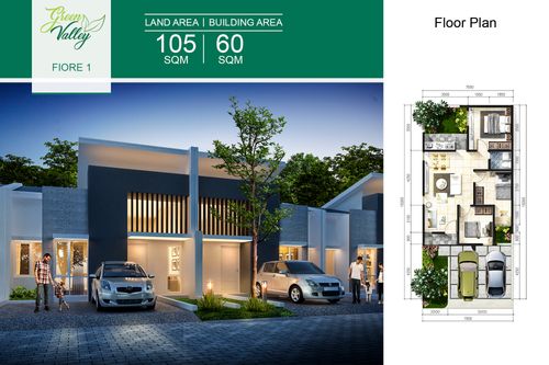 foto denah rumah tipe FIORE 1 perumahan CITRAGRAND CITY PALEMBANG CLUSTER GREEN VALLEY