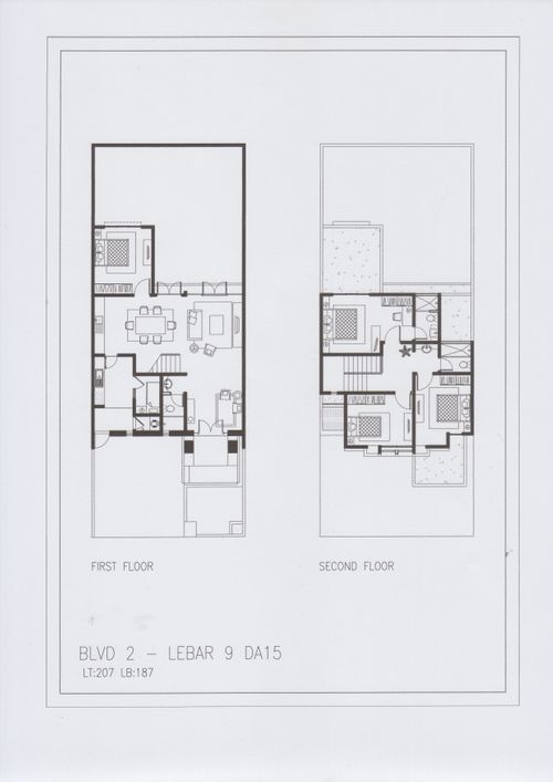 foto denah rumah tipe REX+ perumahan The Prambanan Residence - BLVD2
