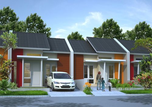 foto tampak rumah tipe 43/239 perumahan Harvest City